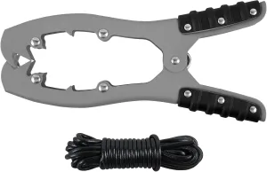 Brush Gripper Kayak Anchor Grip with 16ft Paracord Boat Gripper Brush Clamp Anchor with Teeth to Anchor Float, Canoe, Boat for Fishing Boating Camping Kayaking(grey)