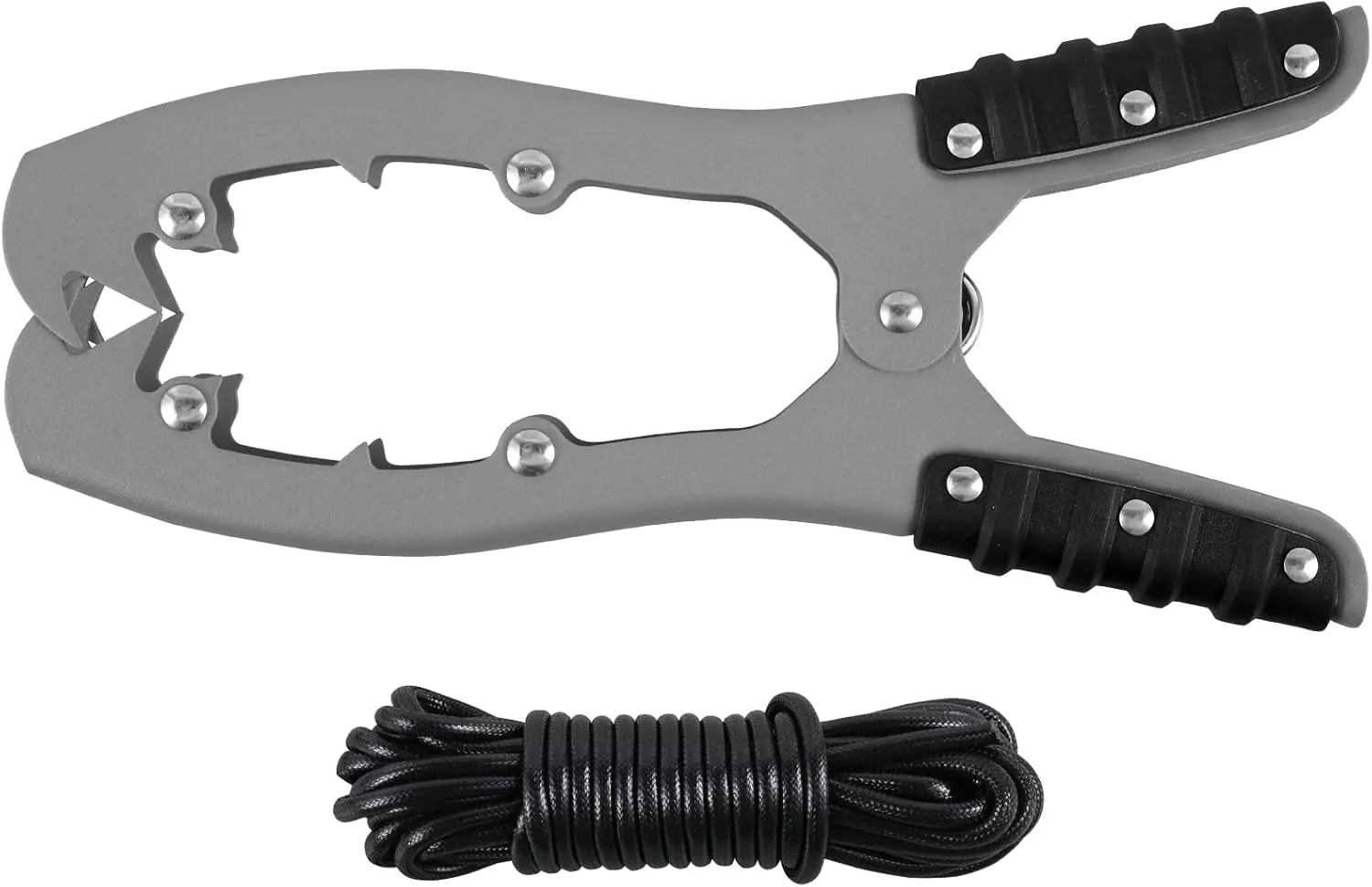 Brush Gripper Kayak Anchor Grip with 16ft Paracord Boat Gripper Brush Clamp Anchor with Teeth to Anchor Float, Canoe, Boat for Fishing Boating Camping Kayaking(grey)