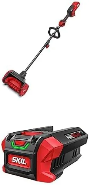 Bundle of SKIL PWR CORE 40™ 12 in. Snow Shovel Attachment, Tool Only-PSS1200C-00   Skil PWRCore 40 4.0Ah Lithium Battery