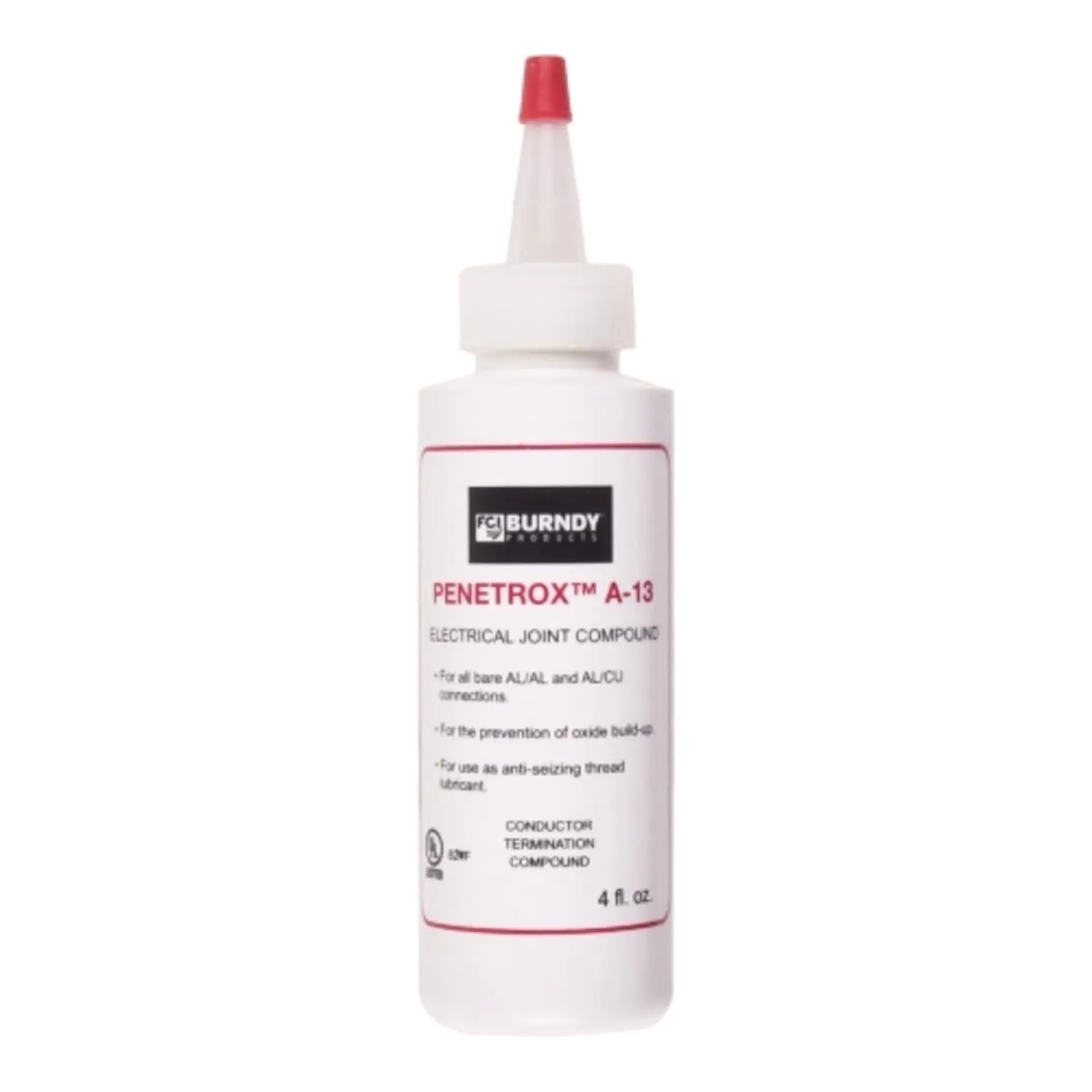 Burndy Pen A13-4 Oxide-Inhibiting Joint Compounds PENETROX A-13, 4 oz Container Size, Squeeze Bottle Container Type