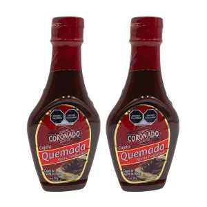 Cajeta Coronado Quemada Classic, MEXICAN VERSION 11.75oz Goat Milk Spread Caramel Squeeze Bottle (Quemada, 2 Pk)