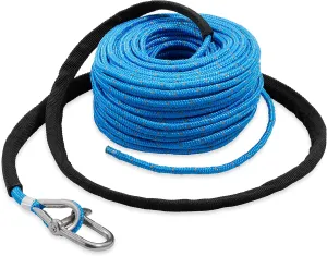 Camco Trac Outdoor 100ft Anchor Rope | Features an 800 lb. Break Strength | Includes a Stainless Steel Anchor Shackle (69080)