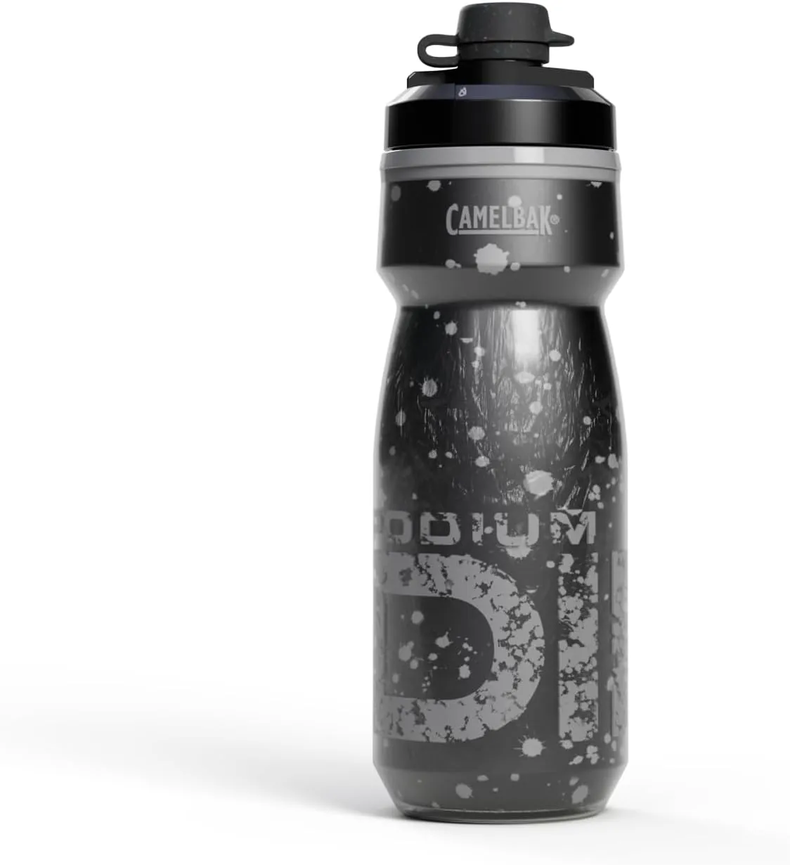 CamelBak Podium Dirt Series Chill Insulated Mountain Bike Squeeze Water Bottle Asphalt, 21oz