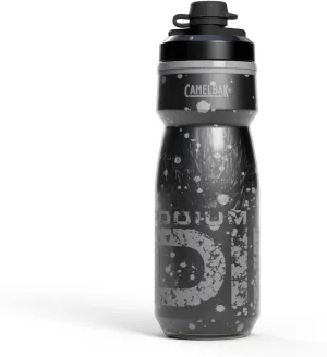 CamelBak Podium Dirt Series Chill Insulated Mountain Bike Squeeze Water Bottle Asphalt, 21oz