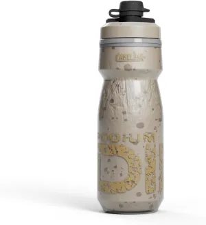 CamelBak Podium Dirt Series Chill Insulated Mountain Bike Squeeze Water Bottle Stone, 21oz