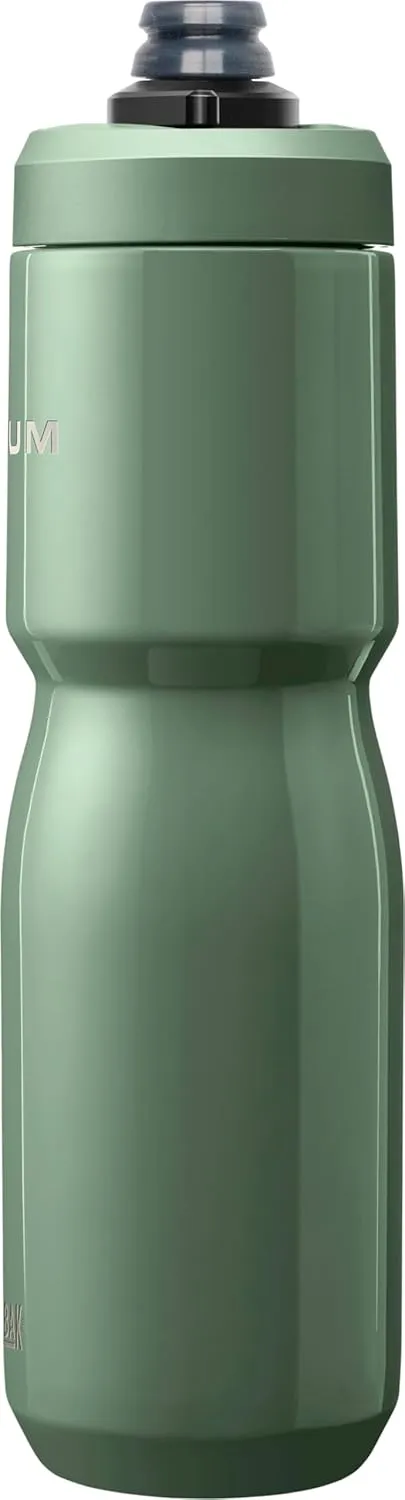 CamelBak Podium Steel Insulated Stainless Steel Bike Water Bottle – for Cycling, Fitness & Sports- Fits Most Bike Cages, 22oz - Moss