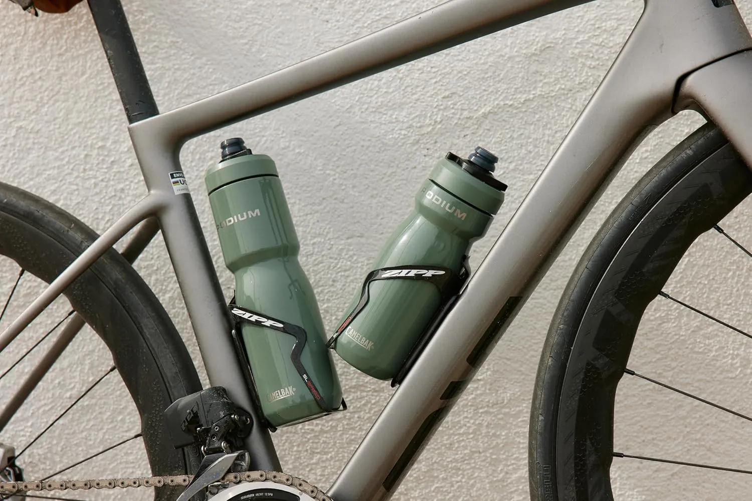 CamelBak Podium Steel Insulated Stainless Steel Bike Water Bottle – for Cycling, Fitness & Sports- Fits Most Bike Cages, 22oz - Moss
