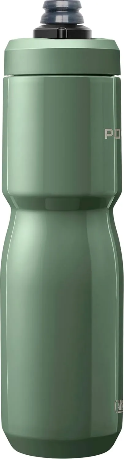 CamelBak Podium Steel Insulated Stainless Steel Bike Water Bottle – for Cycling, Fitness & Sports- Fits Most Bike Cages, 22oz - Moss