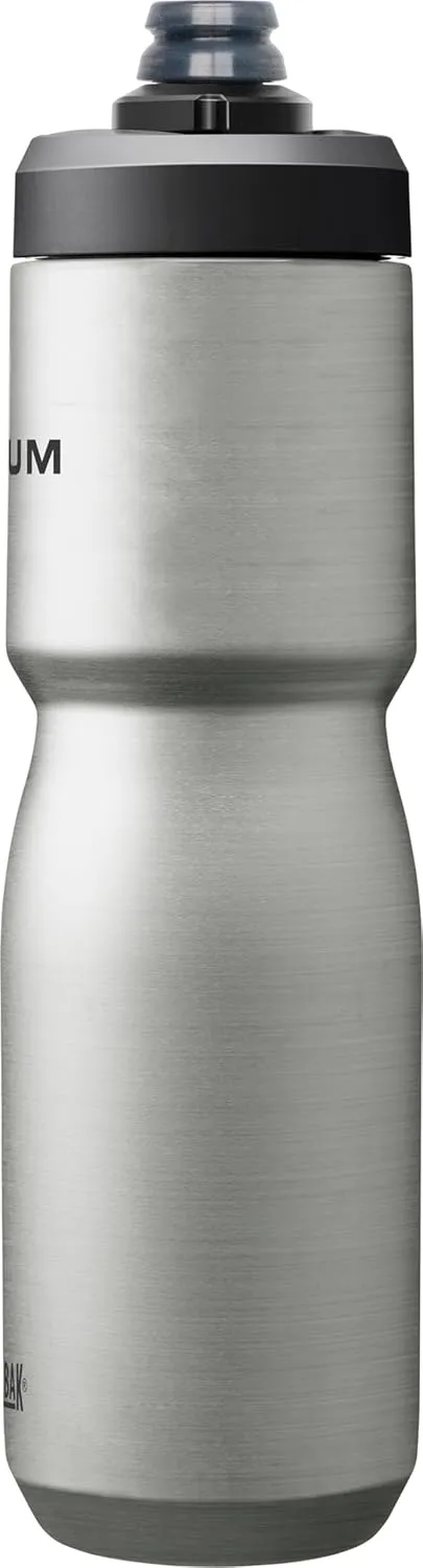 CamelBak Podium Steel Insulated Stainless Steel Bike Water Bottle – for Cycling, Fitness & Sports- Fits Most Bike Cages, 22oz - Stainless