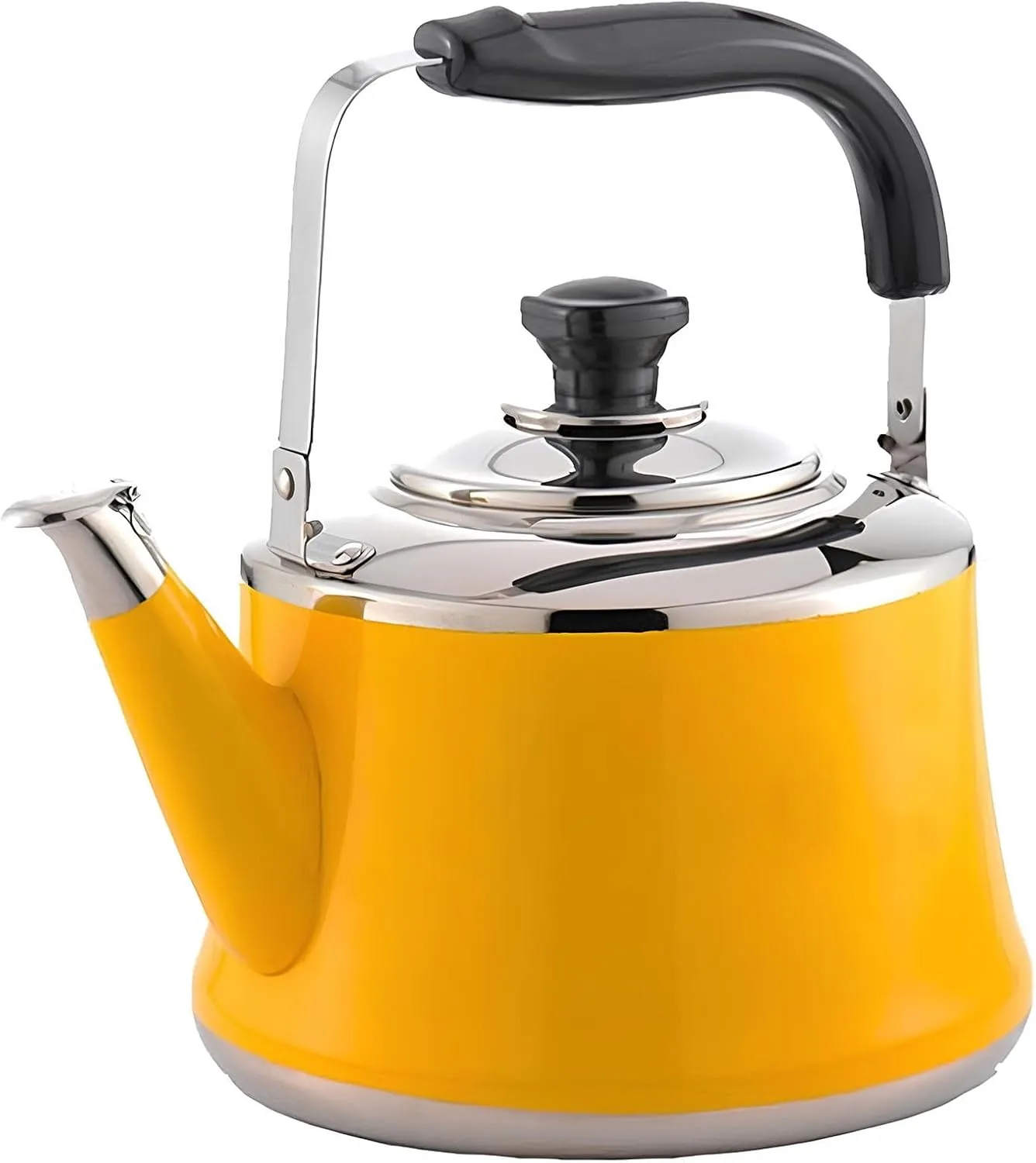 Camping Coffee & Tea Pot with infuser, 304 Stainless Steel Tea Kettle for Stove Top, with Heat-Resistant Handle