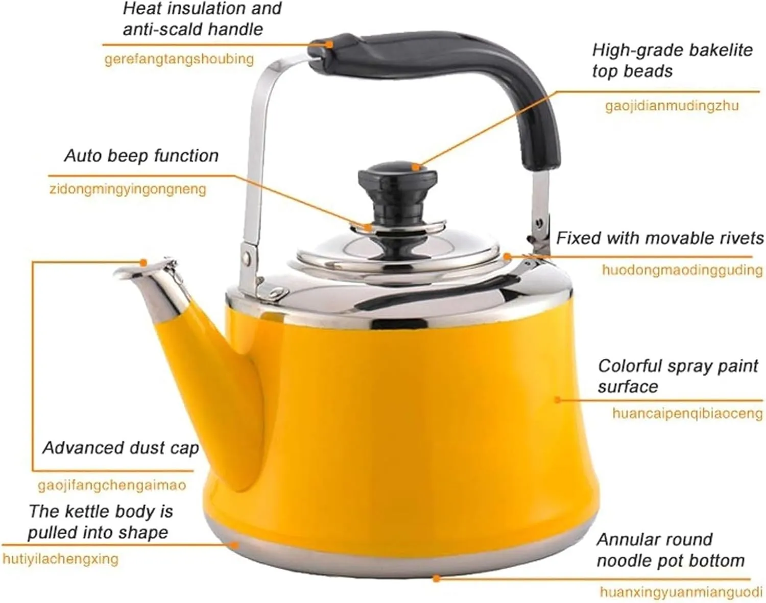 Camping Coffee & Tea Pot with infuser, 304 Stainless Steel Tea Kettle for Stove Top, with Heat-Resistant Handle