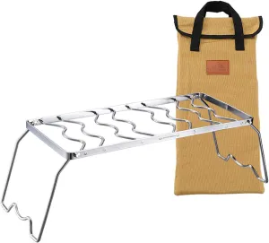 Camping Moon MS-1015 Cooker Stand, 2 Adjustable Heights, For Gas Can Burners, Stove Stand, Storage Bag Included, Wide, 17.7 inches (450 mm)