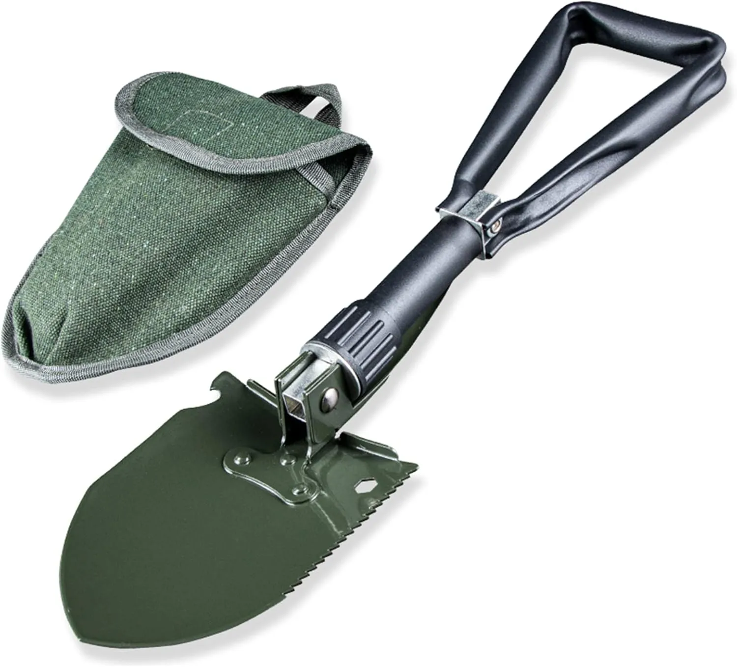 Camping Shovel Folding Spade Multifunction Backpacking Shovel Steel for Outdoor Camping Survival Garden (CL501-46cm)