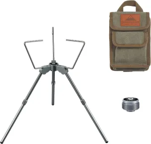 CAMPINGMOON Smart Backpacking Stove Stand with Upper Support Trivet Z01 (High stand with spacer adapter Z01 Z03)