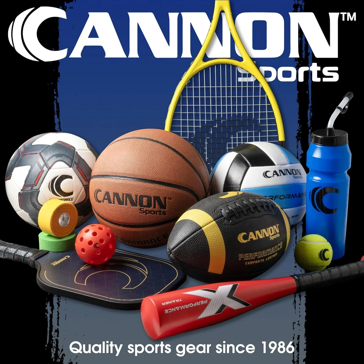 Cannon Sports 1 Liter Sports Water Bottle, BPA-Free, 34 Oz Capacity, Large Mouth, 2 lids (Straw and Squeeze), Great For Helmet Sports Such As Hockey, Lacrosse, Football, Boxing (6 Pack) (Clear)