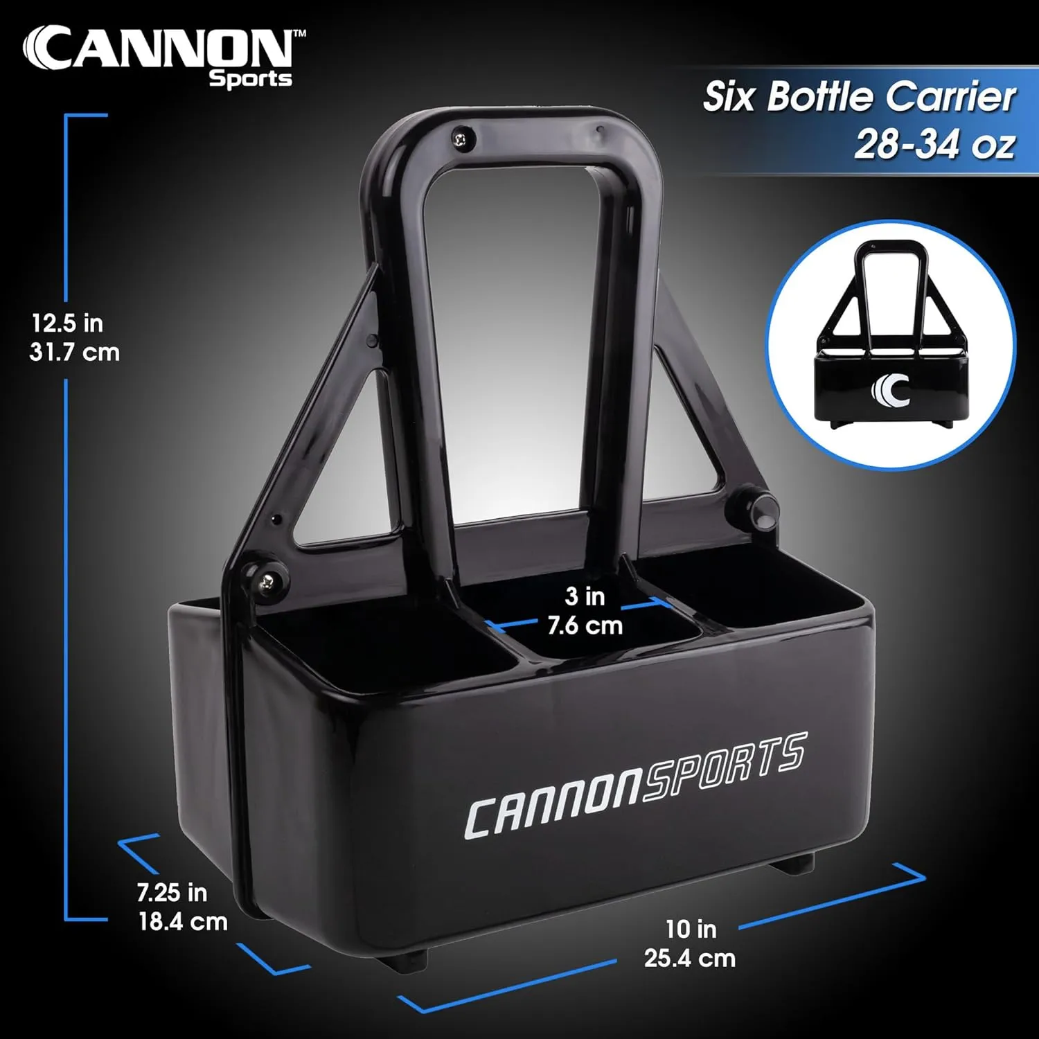 Cannon Sports 1 Liter Sports Water Bottle, BPA-Free, 34oz Capacity, Large Mouth, 2 lids (Straw & Squeeze) with Carrier, Great For Helmet Sports Such As Hockey, Lacrosse, Football, Boxing (Lime Green)