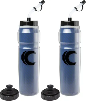 Cannon Sports 28oz Insulated Squeeze Water Bottle with Straw, Leak Proof Lids, 2 lids (Straw and Squeeze), Double Wall Insulation, Wide Mouth, BPA-Free (2 Pack) (Blue)