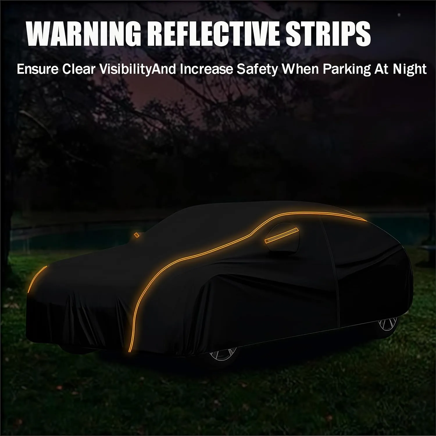 Car Cover for DeTomaso Pantera 1985-1991 丨Custom Covers Waterproof Dust Weatherproof Full Garage Snow Rain Sun UV All Weather Protection with Reflective Strips