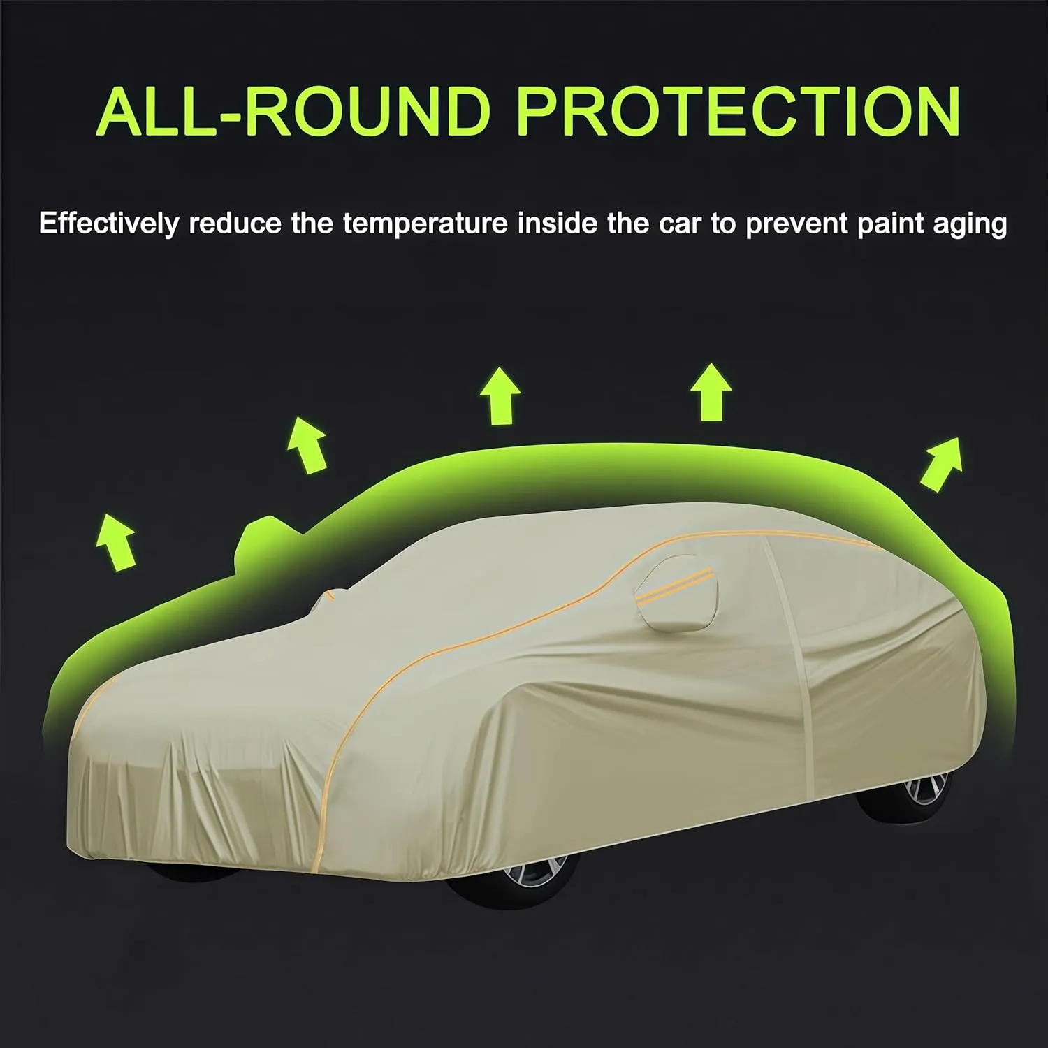 Car Cover for DeTomaso Pantera 1985-1991 丨Custom Covers Waterproof Dust Weatherproof Full Garage Snow Rain Sun UV All Weather Protection with Reflective Strips