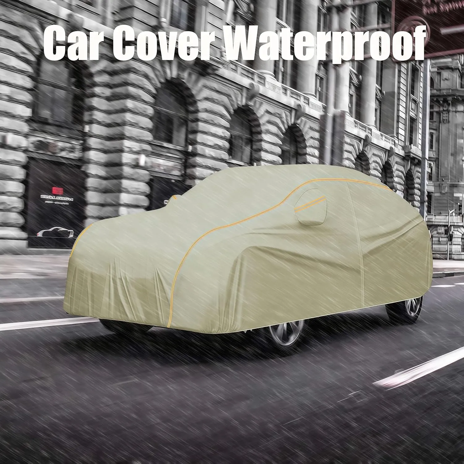 Car Cover for DeTomaso Pantera 1985-1991 丨Custom Covers Waterproof Dust Weatherproof Full Garage Snow Rain Sun UV All Weather Protection with Reflective Strips