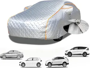 Car Cover for Snow Made for Ligier lXO, Upgraded Fabric with Cotton, Hail Protector Car Cover, Thickened Custom Car Cover with Reflective Strips n13bm1101