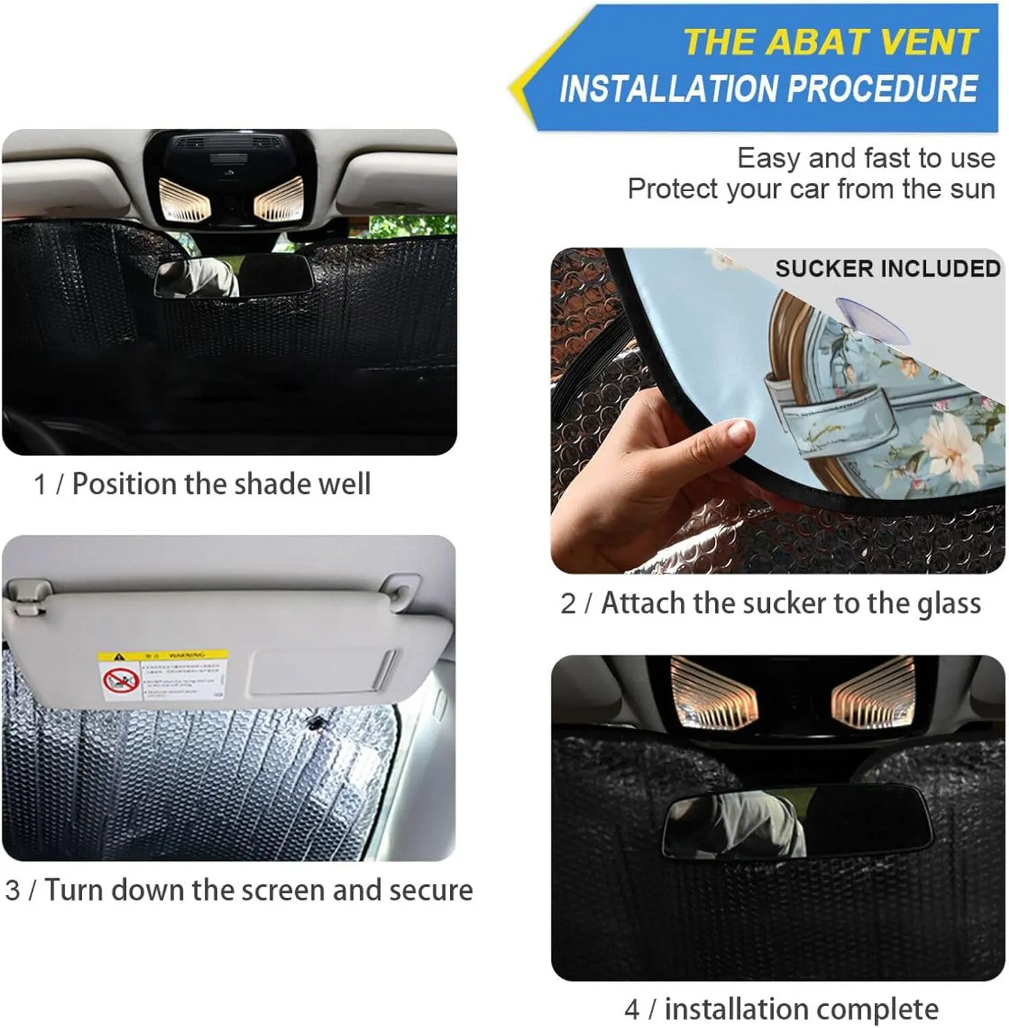 Car Windshield Sun Shade Cowboy Boots Flower Foldable Car Front Windshield Sunshade Blocks UV Rays Sun Visor Heat Protection for Truck SUV to Keep Your Vehicle Cool,Medium
