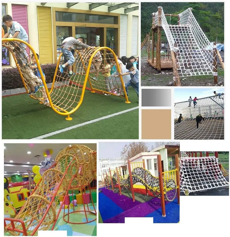 Cargo Climbing Net Outdoor Treehouse Nylon Truck Trailer Nets Playground Heavy Duty Swings Net Safety Net Cargo Net Child Playground Climbing Netting Dia 6mm (Size : 1X2m/3.3X6.6ft)