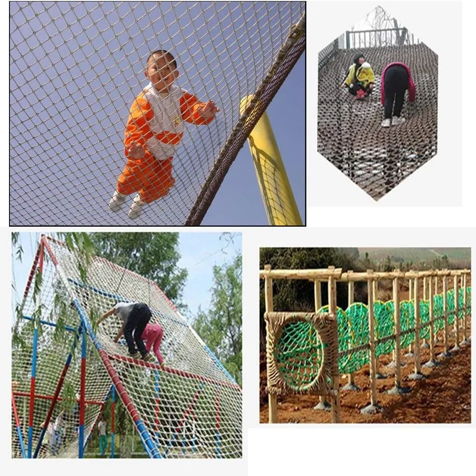 Cargo Climbing Net Outdoor Treehouse Nylon Truck Trailer Nets Playground Heavy Duty Swings Net Safety Net Cargo Net Child Playground Climbing Netting Dia 6mm (Size : 1X2m/3.3X6.6ft)