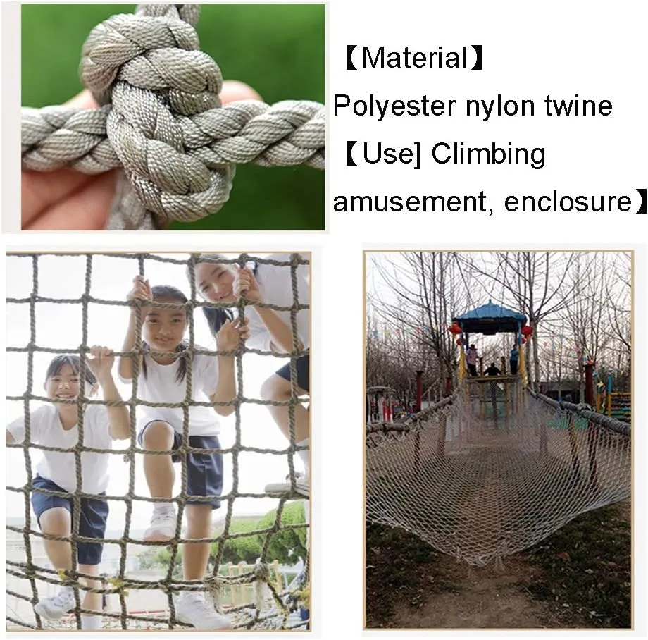 Cargo Climbing Net Outdoor Treehouse Nylon Truck Trailer Nets Playground Heavy Duty Swings Net Safety Net Cargo Net Child Playground Climbing Netting Dia 6mm (Size : 1X2m/3.3X6.6ft)