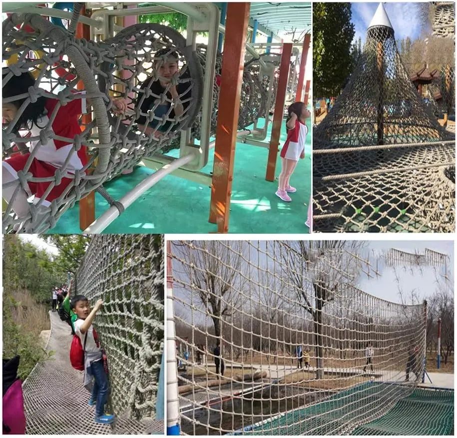 Cargo Climbing Net Outdoor Treehouse Nylon Truck Trailer Nets Playground Heavy Duty Swings Net Safety Net Cargo Net Child Playground Climbing Netting Dia 6mm (Size : 1X2m/3.3X6.6ft)