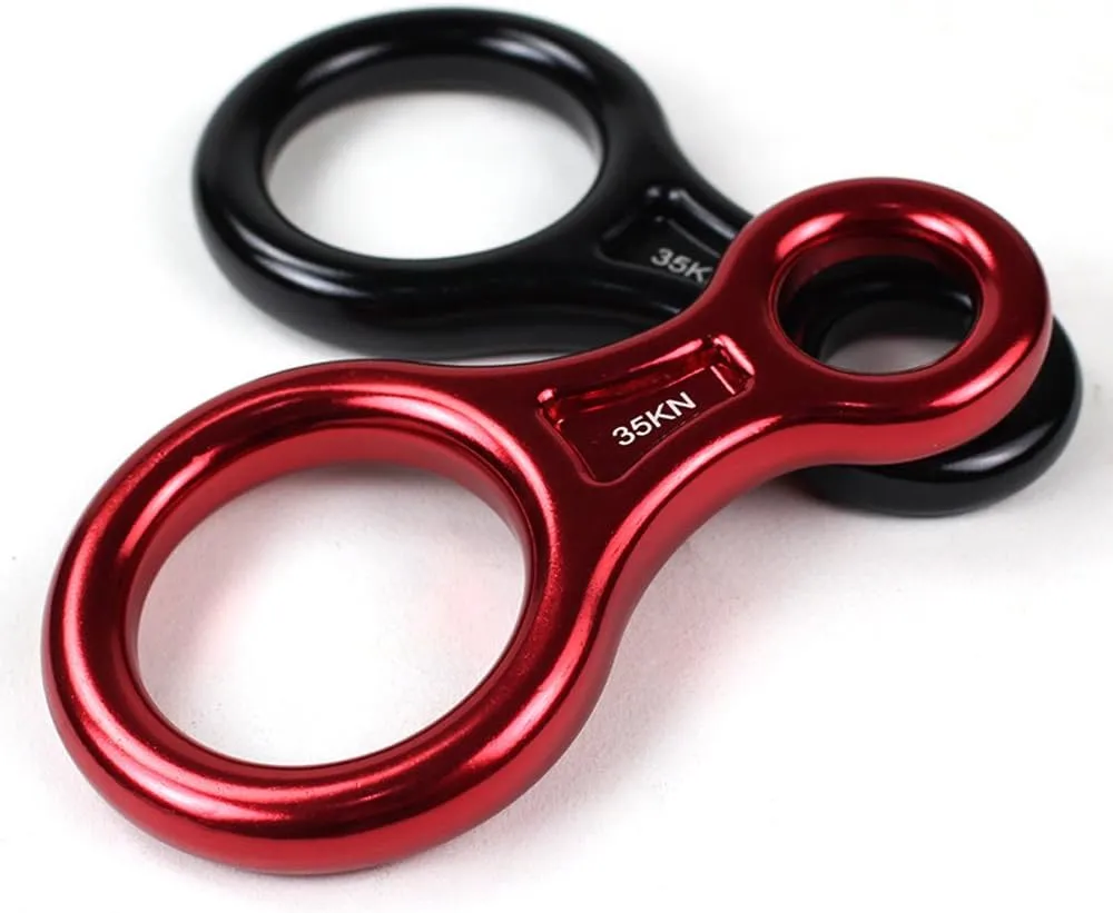 CdyBox 35KN Super 8 Belay Device Titan Figure 8 Descender for Climbing Rigging Plate Downhill Heavy Duty Equipment