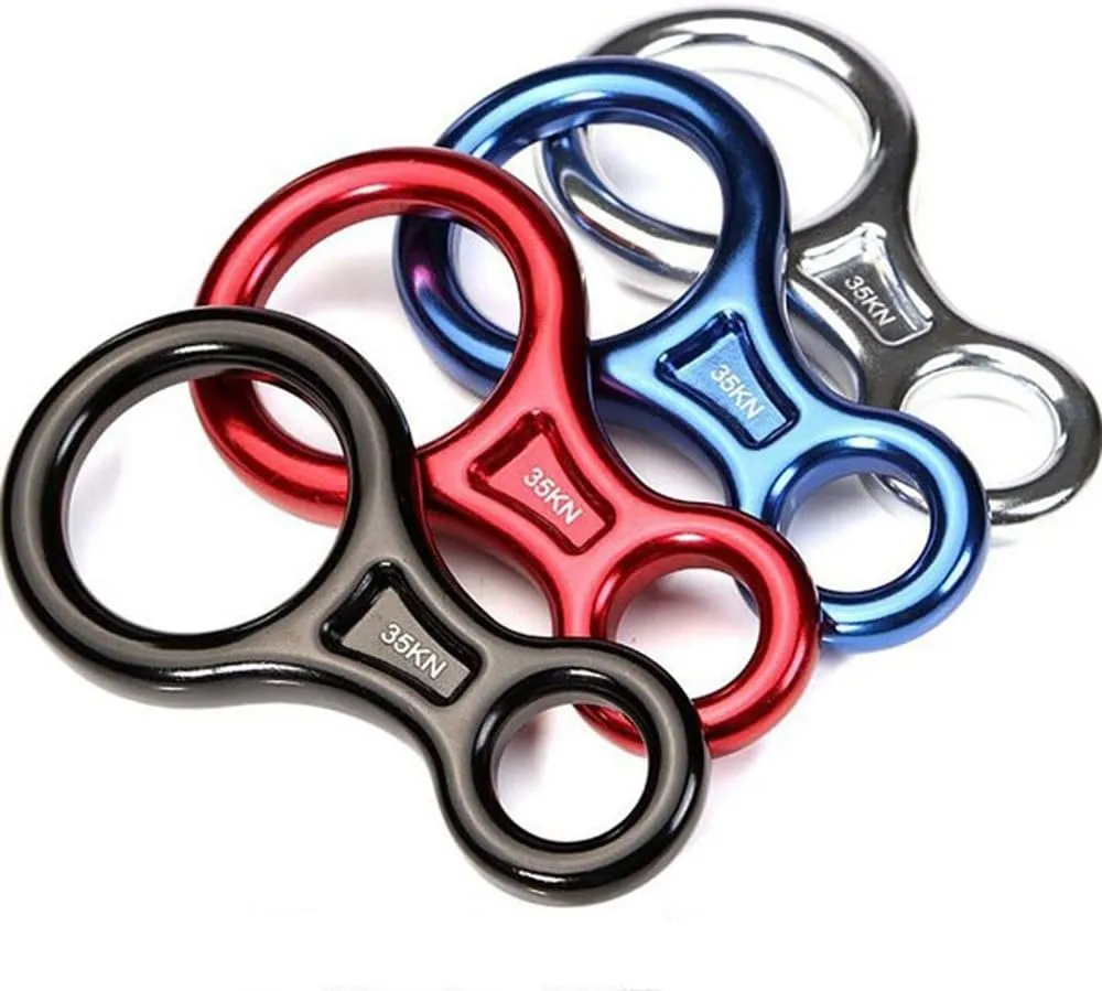 CdyBox 35KN Super 8 Belay Device Titan Figure 8 Descender for Climbing Rigging Plate Downhill Heavy Duty Equipment