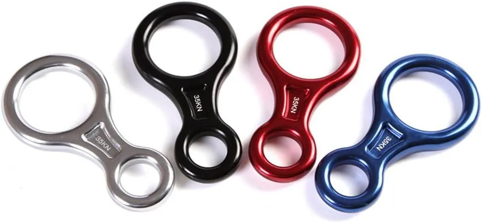 CdyBox 35KN Super 8 Belay Device Titan Figure 8 Descender for Climbing Rigging Plate Downhill Heavy Duty Equipment