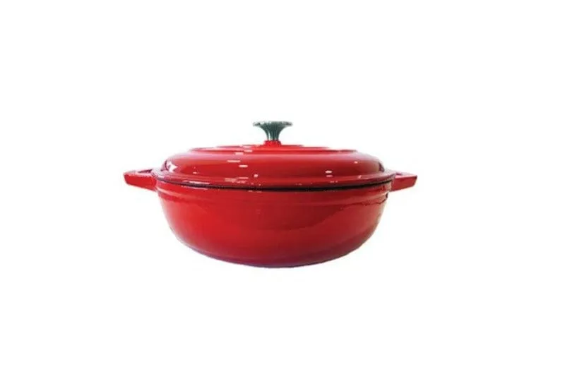 Chef Round Casserole Dish 4 Litre Red 160/041