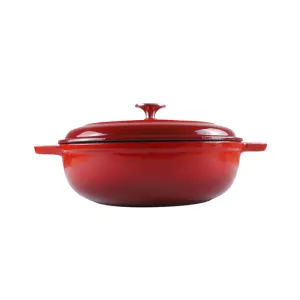 Chef Round Casserole Dish 4 Litre Red 160/041