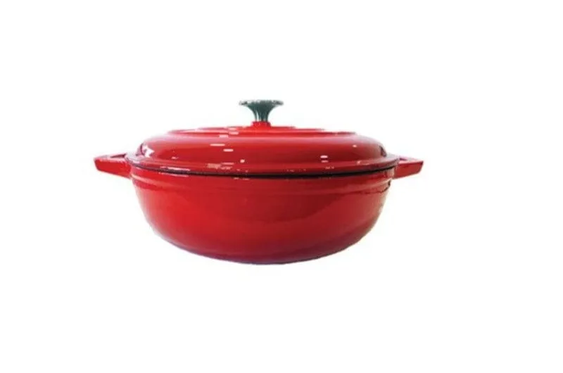 Chef Round Casserole Dish 4 Litre Red 160/041