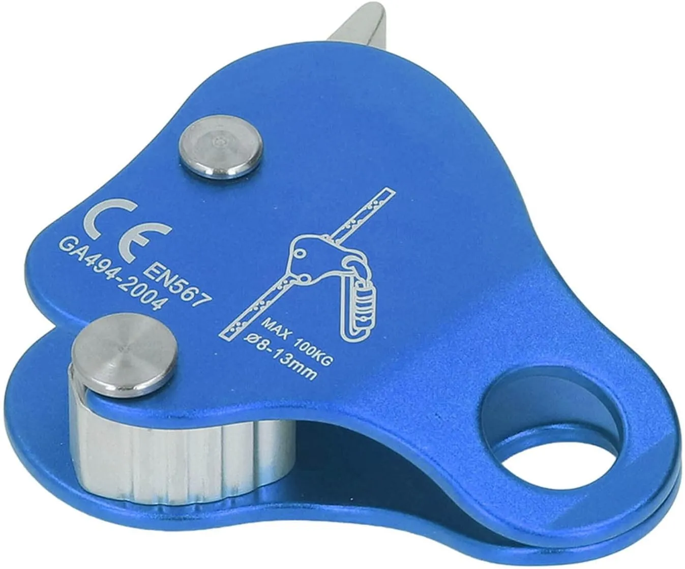CHICIRIS Climbing Self Braking Grab Aluminum Alloy Belay Device for High Altitude Engineering, 1 Piece