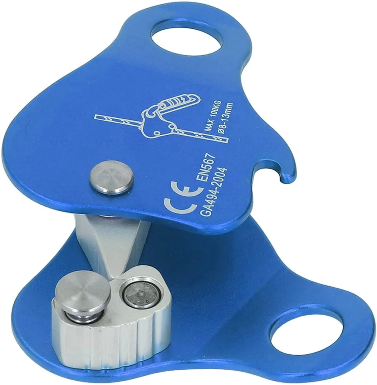 CHICIRIS Climbing Self Braking Grab Aluminum Alloy Belay Device for High Altitude Engineering, 1 Piece