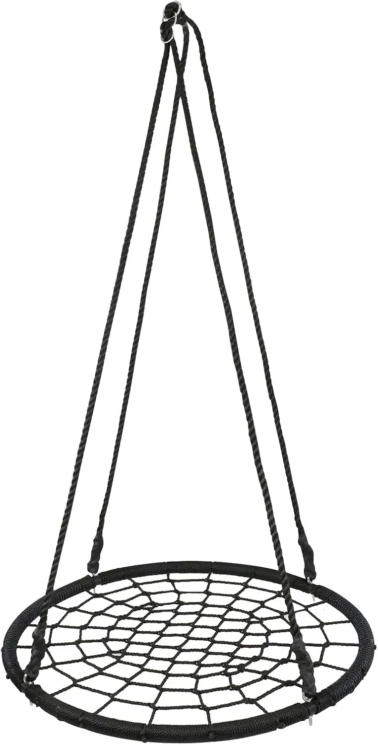 Children's Tree Web Swing Playground Platform Net Swing Nylon Rope Detachable (48 inch)