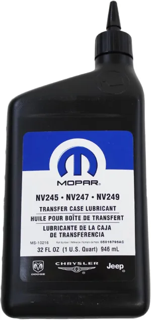Chrysler 5016796AC Lubricant-TRANSFERCASE, 32. Fluid_Ounces, 1 Quart , Black