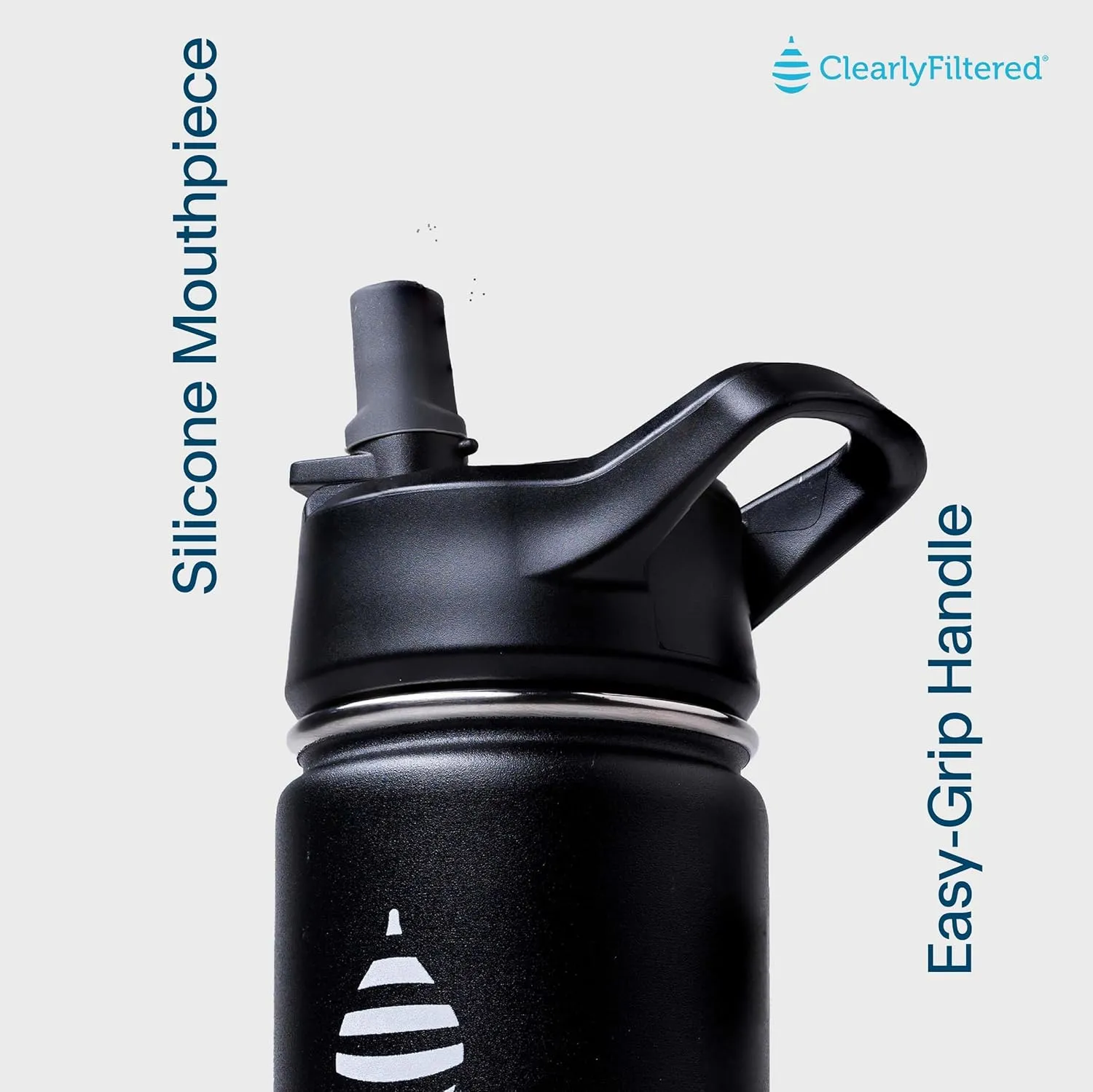 Clearly Filtered 32oz Water Bottle/Targets 220  Contaminants/Double-Wall Insulated Stainless Steel Filtered Water Bottle BPA/BPS-Free Phthalate-Free Filters Fluoride Lead Chlorine (Blue)