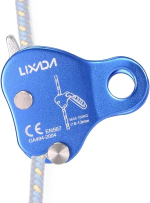 Climbing Asc Arborist Climbing Rope Protection Belay Device Grip Outdoor Climbing Rigging 8-13MM Rope Mountain Climbing 220LB
