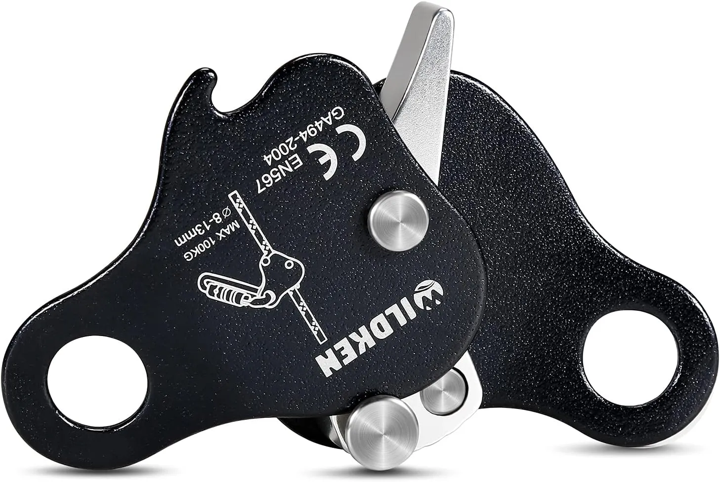 Climbing Ascender Fall Protection Belay Device Climbing Rope Grab for Rock Climbing Mountaineering Tree Arborist Expedition Caving Rescue Aerial Work