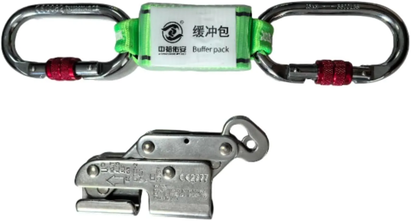 Climbing Fall Arrestor Set Rope Grab with Locks Self Locking Mechanism for High Altitude Activities, for 8 mm