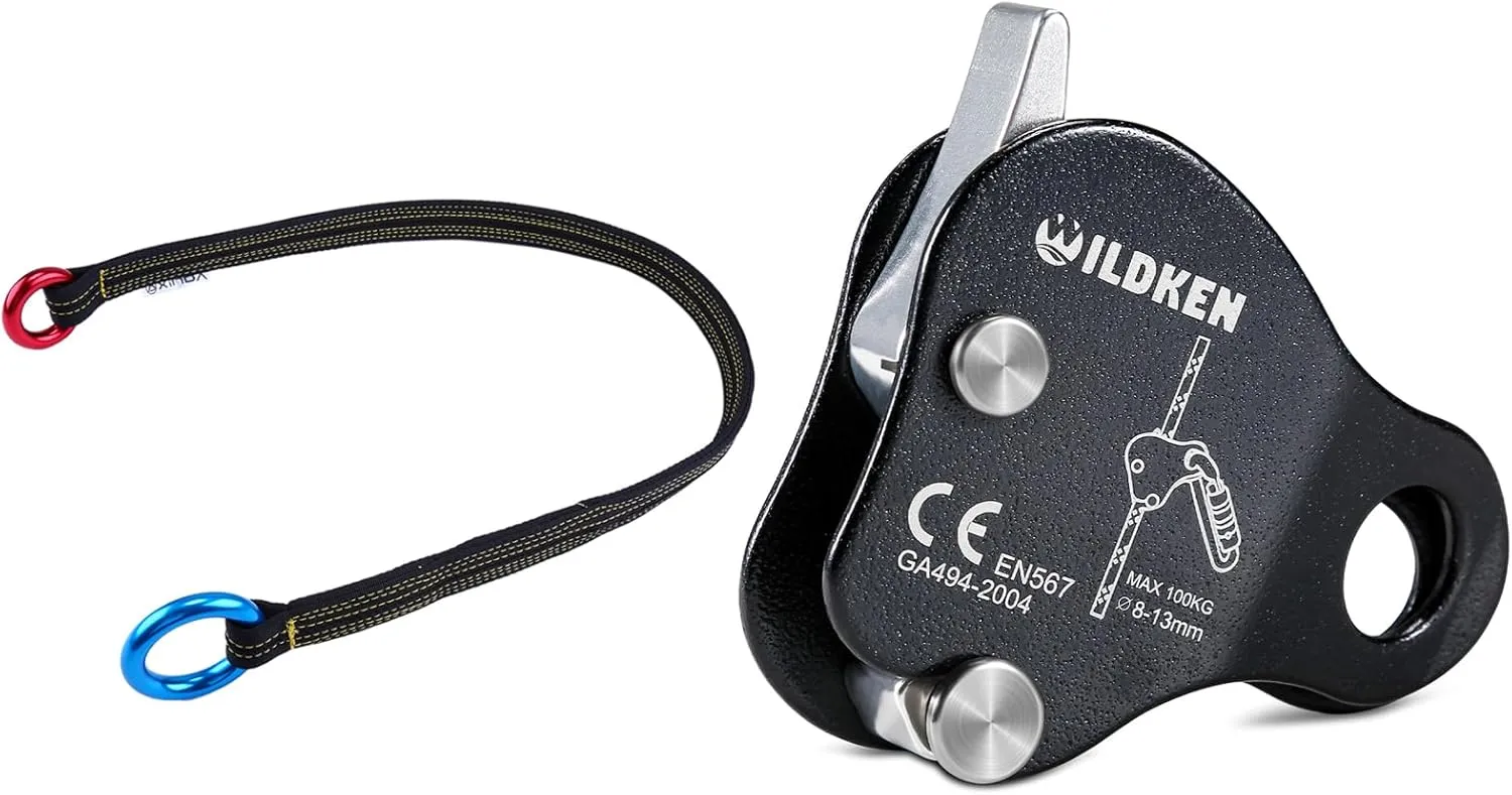 Climbing Friction Saver & Ascender Fall Protection Belay Device for Rock Climbing, Mountaineering, Tree Arborist, Expedition, Caving, Rescue, Aerial Work