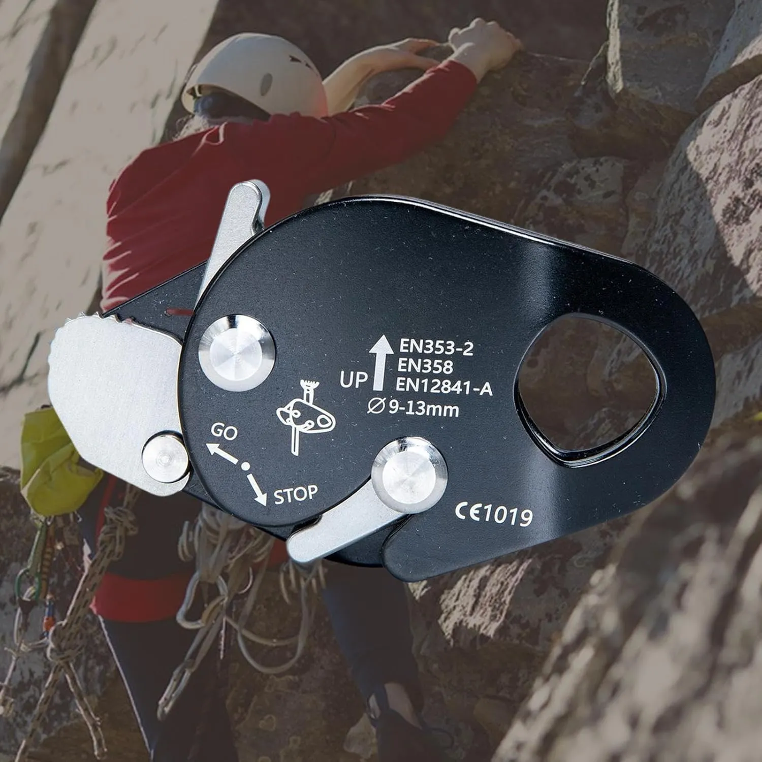 Climbing Rope Grab Fall Arrester Belay Rope Accessories Adjuster Protection for Expedition Rappelling Outward Bound Training