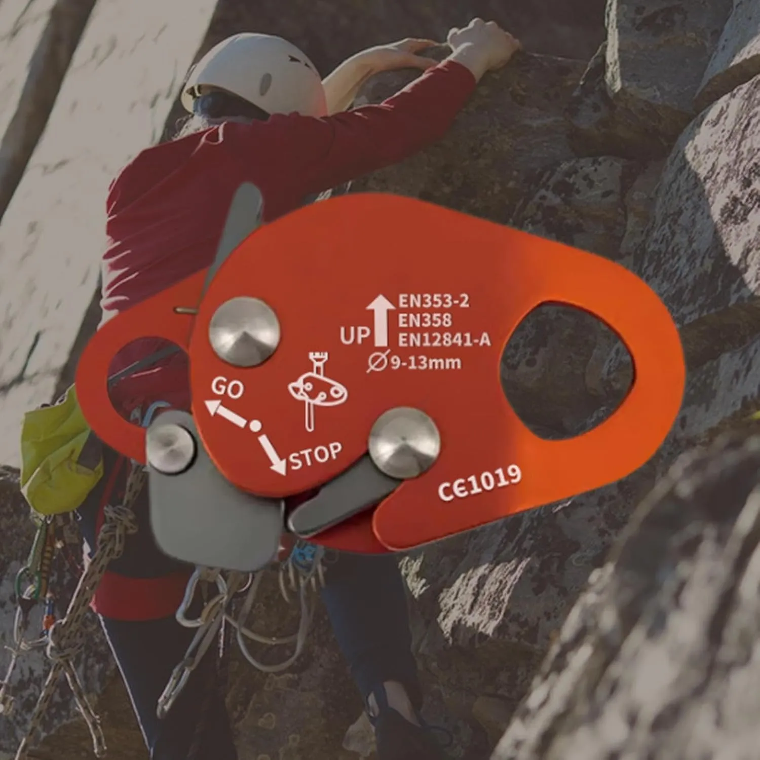 Climbing Rope Grab Fall Arrester Belay Rope Accessories Adjuster Protection for Expedition Rappelling Outward Bound Training