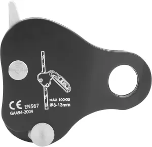Climbing Rope Grab,7075 Aviation Aluminum Climbing Ascender Fall Protection Belay Device Self Braking Clamp Device Self Locking Safety Protective for Outdoor Rock Climbing