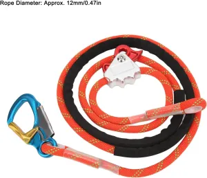 Climbing Safety Lanyard, Adjustable Lanyard High Strength Portable Positioning Fall Rope for Altitude