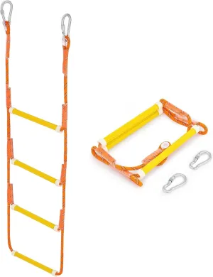 CO-Z 4 Step Boat Rope Ladder, Folding Marine Rope Ladder with Heavy Duty 440 lb. Strength